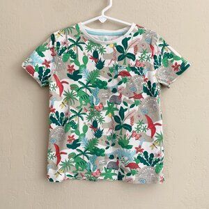 Mini Boden Pocket Tee • Dino Island • 5/6 Years